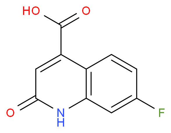 7-fluoro-2-oxo-1,2-dihydroquinoline-4-carboxylic acid_分子结构_CAS_)