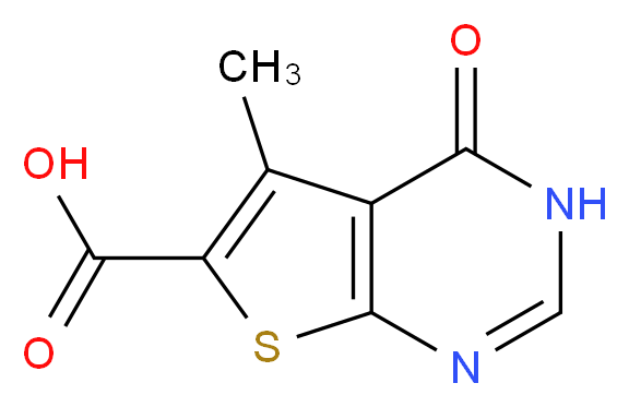 5-methyl-4-oxo-3,4-dihydrothieno[2,3-d]pyrimidine-6-carboxylic acid_分子结构_CAS_)