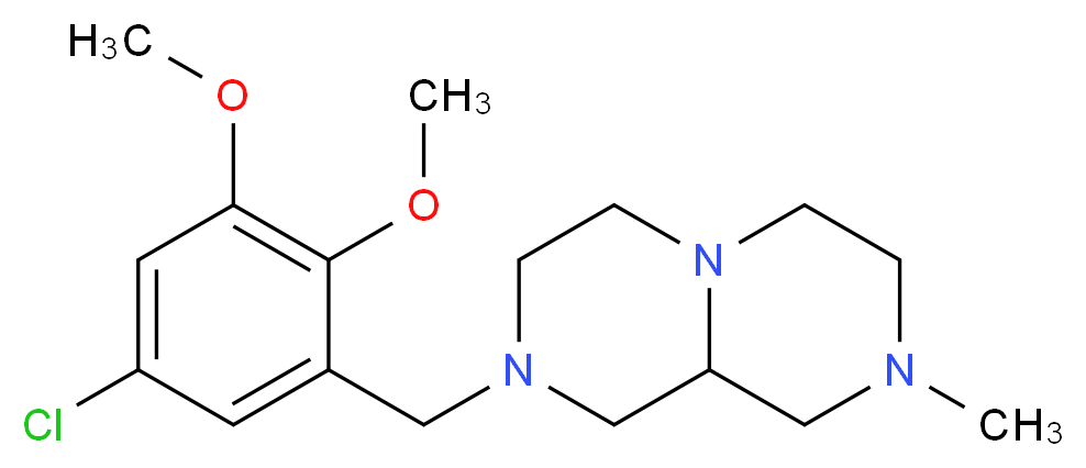 2-(5-chloro-2,3-dimethoxybenzyl)-8-methyloctahydro-2H-pyrazino[1,2-a]pyrazine_分子结构_CAS_)