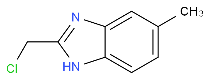 2-(chloromethyl)-5-methyl-1H-1,3-benzodiazole_分子结构_CAS_80567-68-6
