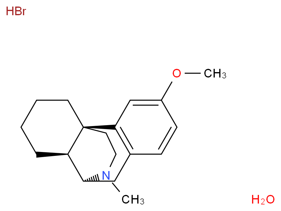 Dextromethorphan Hydrobromide Monohydrate_分子结构_CAS_6700-34-1)