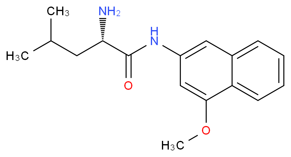 (2S)-2-amino-N-(4-methoxynaphthalen-2-yl)-4-methylpentanamide_分子结构_CAS_23576-37-6