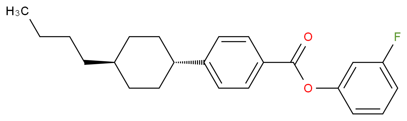 3-fluorophenyl 4-[(1s,4r*)-4-butylcyclohexyl]benzoate_分子结构_CAS_87592-62-9