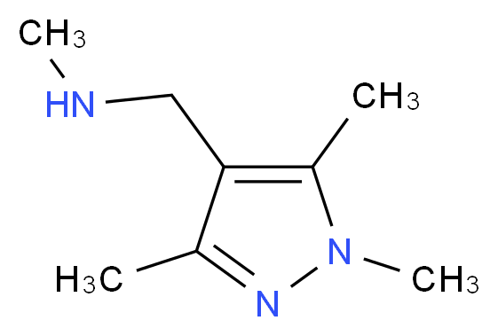 N-methyl-1-(1,3,5-trimethyl-1H-pyrazol-4-yl)methanamine_分子结构_CAS_514816-08-1)