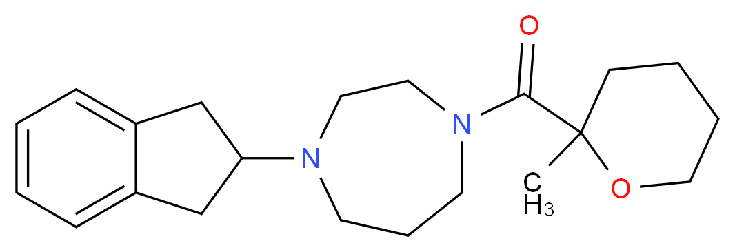 1-(2,3-dihydro-1H-inden-2-yl)-4-[(2-methyltetrahydro-2H-pyran-2-yl)carbonyl]-1,4-diazepane_分子结构_CAS_)
