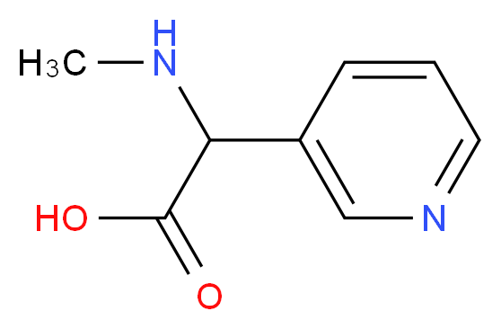 2-(methylamino)-2-(pyridin-3-yl)acetic acid_分子结构_CAS_115200-98-1