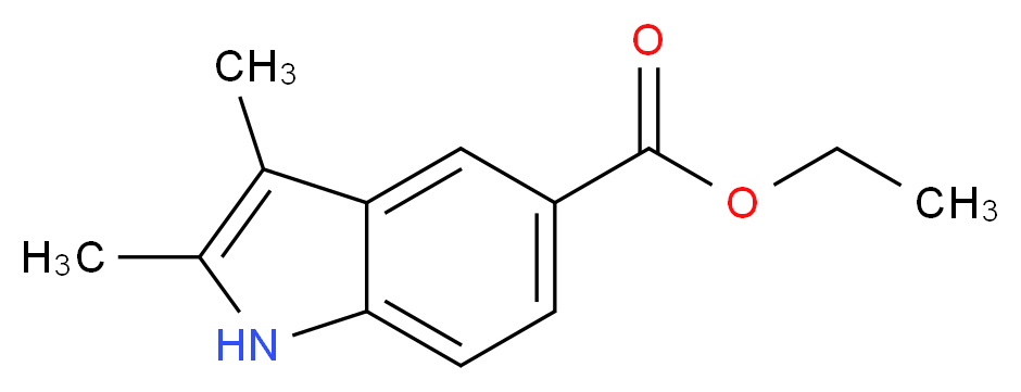 Ethyl 2,3-dimethyl-1H-indole-5-carboxylate_分子结构_CAS_21523-62-6)