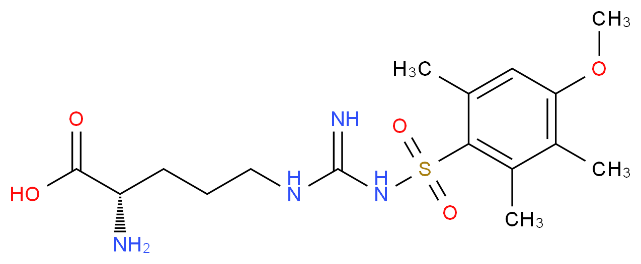 Nω-(4-甲氧基-2,3,6-三甲基苯磺酰基)-L-精氨酸_分子结构_CAS_80745-10-4)