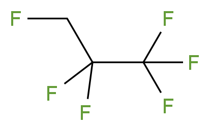 1,1,1,2,2,3-hexafluoropropane_分子结构_CAS_677-56-5
