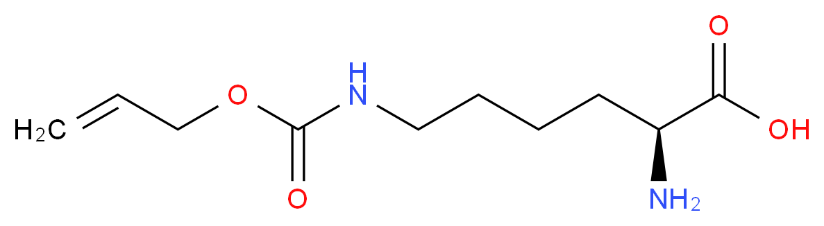 (2S)-2-amino-6-{[(prop-2-en-1-yloxy)carbonyl]amino}hexanoic acid_分子结构_CAS_6298-03-9