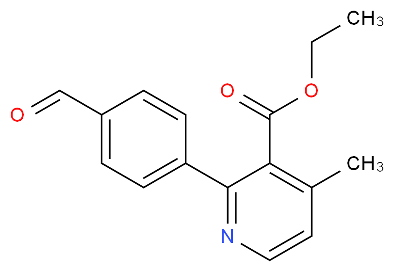 2-(4-Formyl-phenyl)-4-methyl-nicotinic acid ethyl ester_分子结构_CAS_)