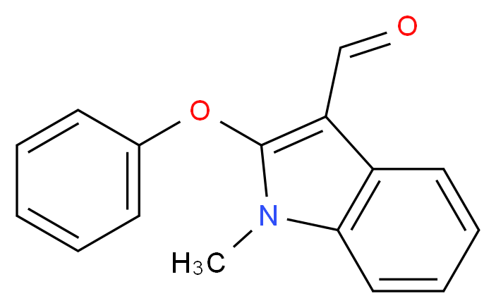 1-Methyl-2-phenoxy-1H-indole-3-carbaldehyde_分子结构_CAS_)