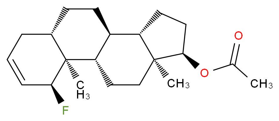 1-Fluoro-5α-androst-2-en-17β-ol Acetate_分子结构_CAS_14291-95-3)