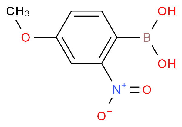 (4-methoxy-2-nitrophenyl)boronic acid_分子结构_CAS_860034-09-9