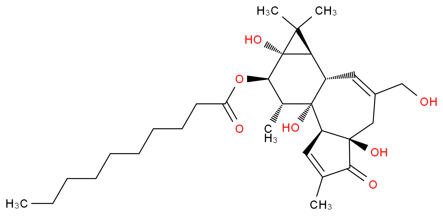Phorbol 12-decanoate_分子结构_CAS_76423-68-2)