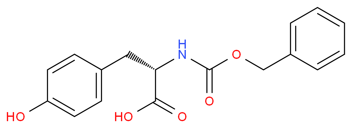 L-Tyrosine, N-CBZ protected_分子结构_CAS_1164-16-5)