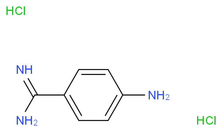 4-aminobenzene-1-carboximidamide dihydrochloride_分子结构_CAS_2498-50-2