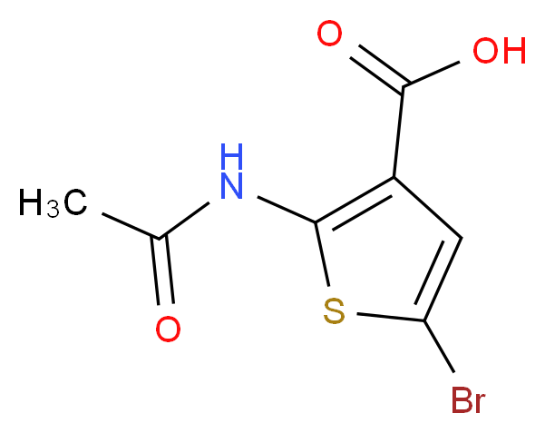 5-bromo-2-acetamidothiophene-3-carboxylic acid_分子结构_CAS_1160474-66-7