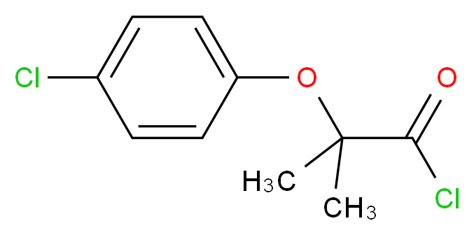 2-(4-chlorophenoxy)-2-methylpropanoyl chloride_分子结构_CAS_5542-60-9
