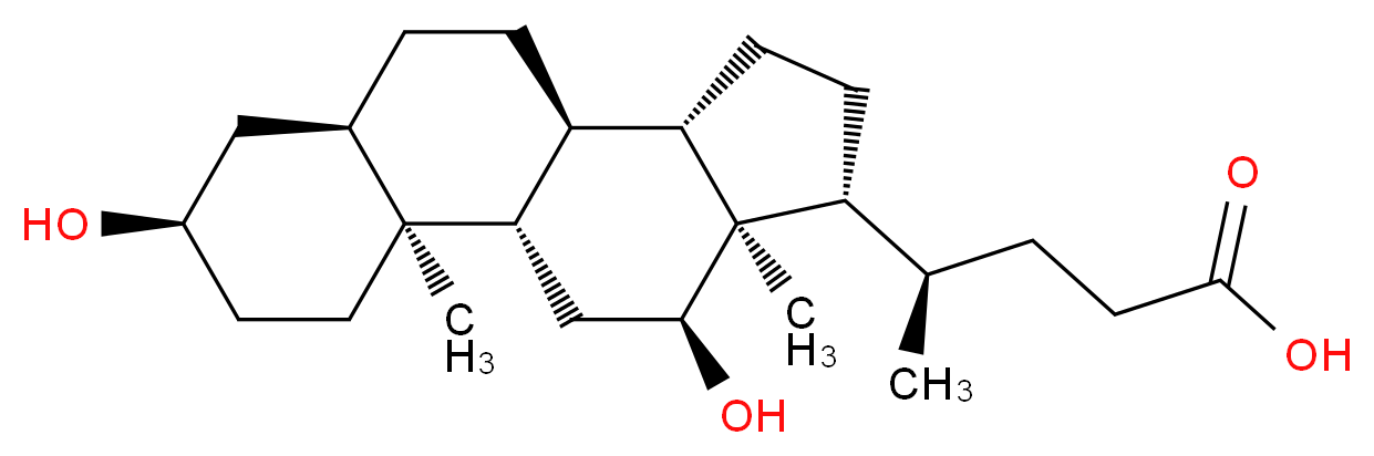 (R)-4-((3R,5R,8R,9S,10S,12S,13R,14S,17R)-3,12-dihydroxy-10,13-dimethylhexadecahydro-1H-cyclopenta[a]phenanthren-17-yl)pentanoic acid_分子结构_CAS_)