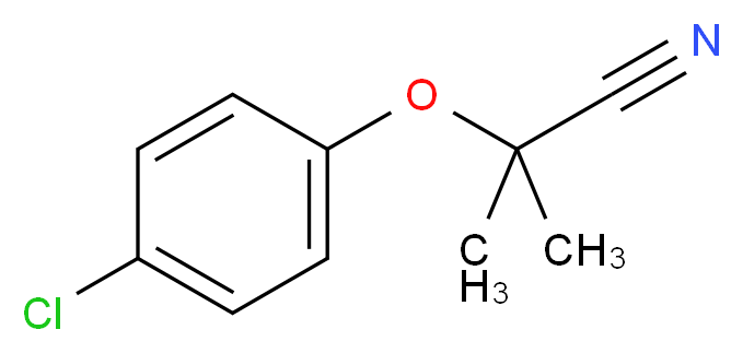 2-(4-chlorophenoxy)-2-methylpropanenitrile_分子结构_CAS_24889-11-0)