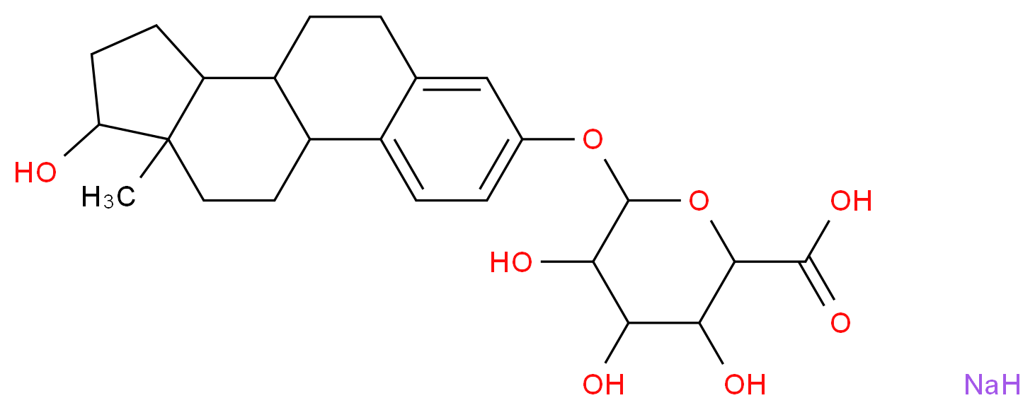 β-Estradiol 3-(β-D-glucuronide) sodium salt_分子结构_CAS_14982-12-8)