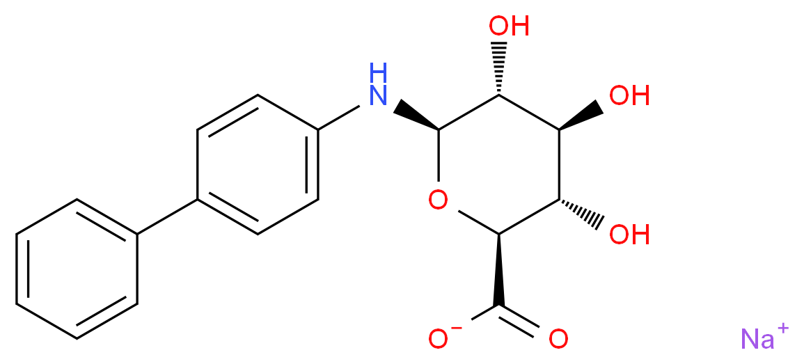 4-Aminobiphenyl β-D-Glucuronide Sodium Salt_分子结构_CAS_116490-30-3)