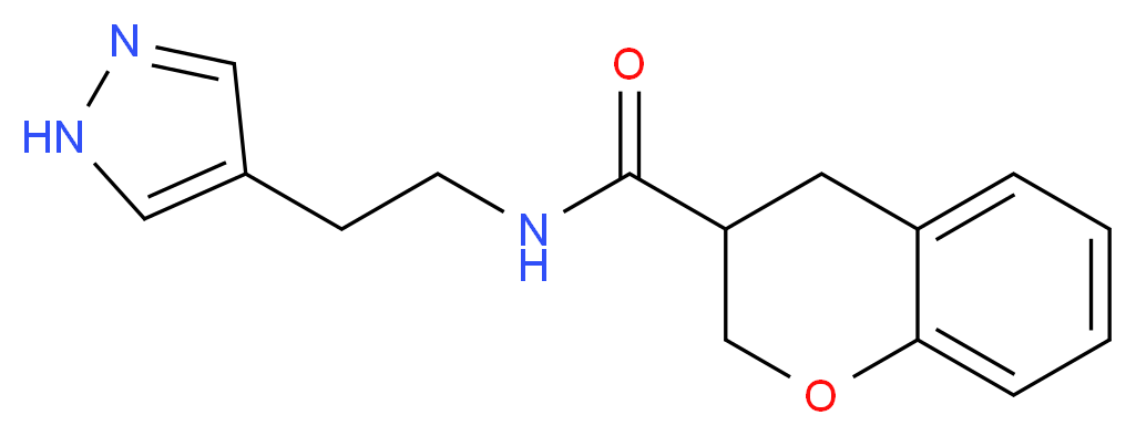 N-[2-(1H-pyrazol-4-yl)ethyl]chromane-3-carboxamide_分子结构_CAS_)