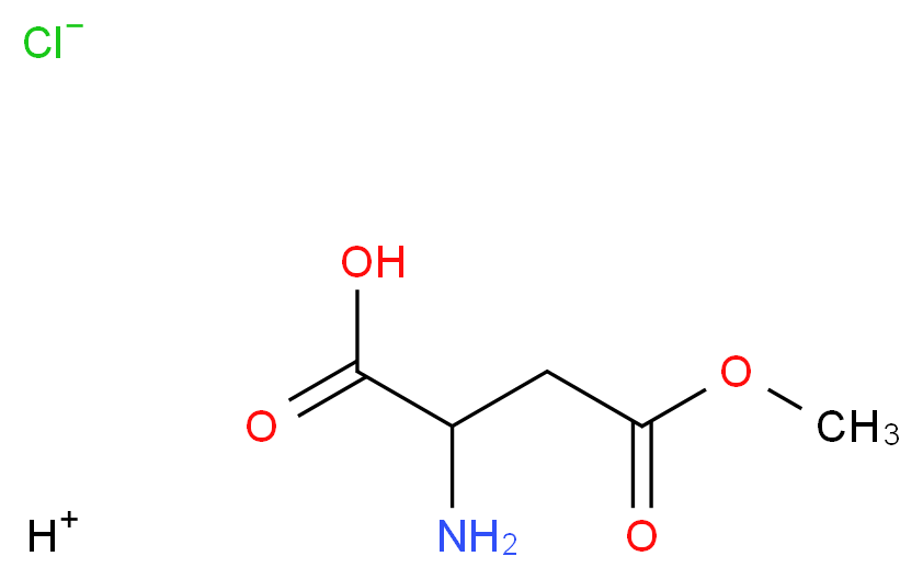 hydrogen 2-amino-4-methoxy-4-oxobutanoic acid chloride_分子结构_CAS_16856-13-6