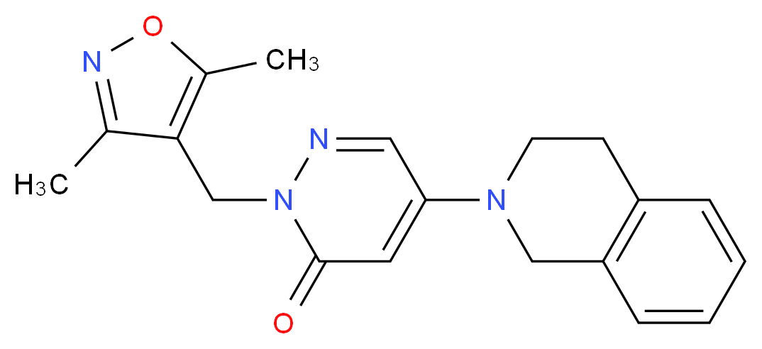 5-(3,4-dihydro-2(1H)-isoquinolinyl)-2-[(3,5-dimethyl-4-isoxazolyl)methyl]-3(2H)-pyridazinone_分子结构_CAS_)