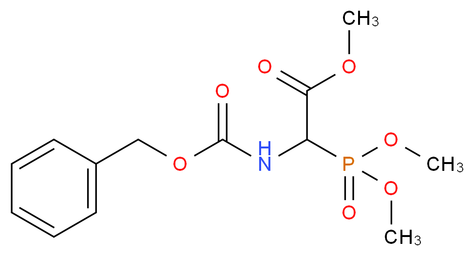 (±)-Z-α-膦酰甘氨酸三甲酯_分子结构_CAS_88568-95-0)