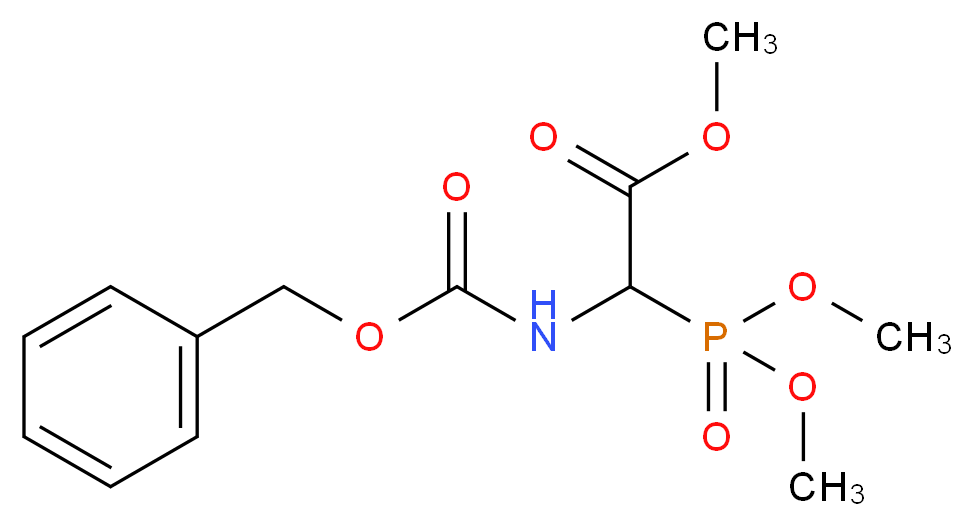 methyl 2-{[(benzyloxy)carbonyl]amino}-2-(dimethoxyphosphoryl)acetate_分子结构_CAS_83026-99-7