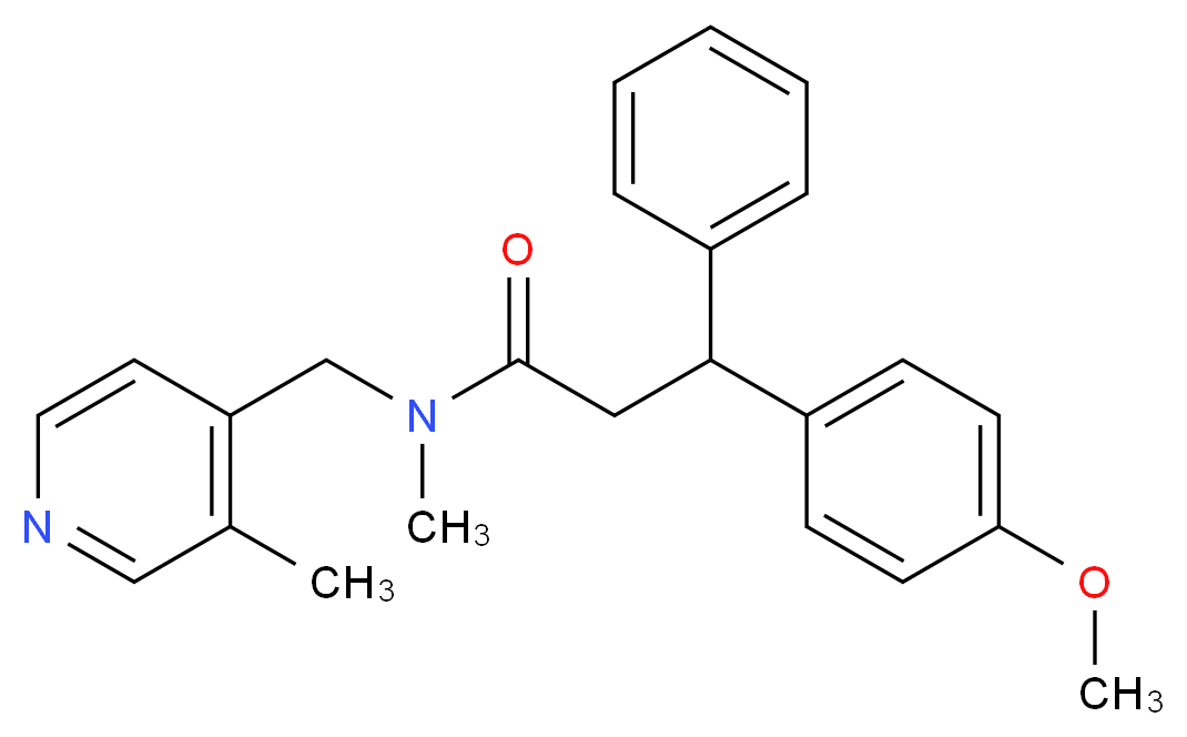 3-(4-methoxyphenyl)-N-methyl-N-[(3-methyl-4-pyridinyl)methyl]-3-phenylpropanamide_分子结构_CAS_)
