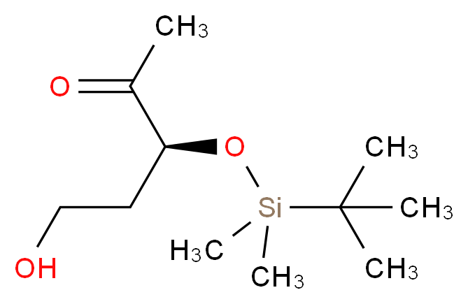 (3S)-3-[(tert-butyldimethylsilyl)oxy]-5-hydroxypentan-2-one_分子结构_CAS_218615-21-5