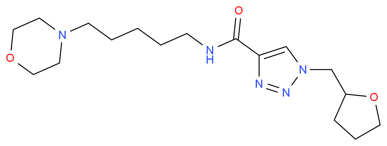 N-[5-(4-morpholinyl)pentyl]-1-(tetrahydro-2-furanylmethyl)-1H-1,2,3-triazole-4-carboxamide_分子结构_CAS_)