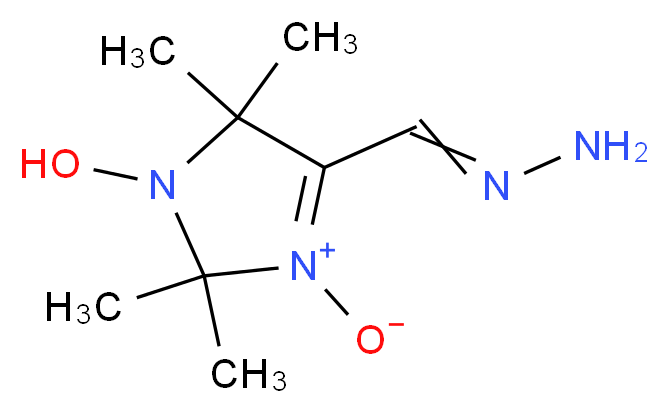 4-亚肼基甲基-1-羟基-2,2,5,5-四甲基-3-咪唑啉-3-氧化物_分子结构_CAS_51973-32-1)