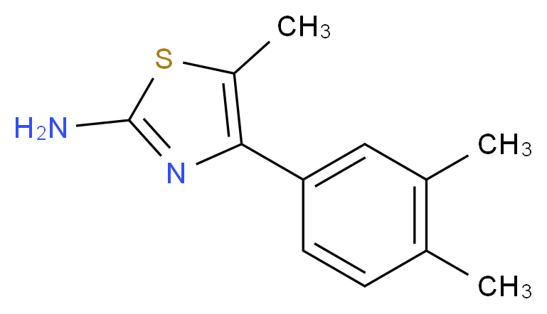 4-(3,4-Dimethylphenyl)-5-methyl-1,3-thiazol-2-amine_分子结构_CAS_)