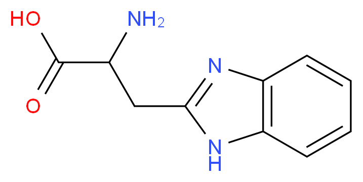 2-amino-3-(1H-1,3-benzodiazol-2-yl)propanoic acid_分子结构_CAS_90840-35-0