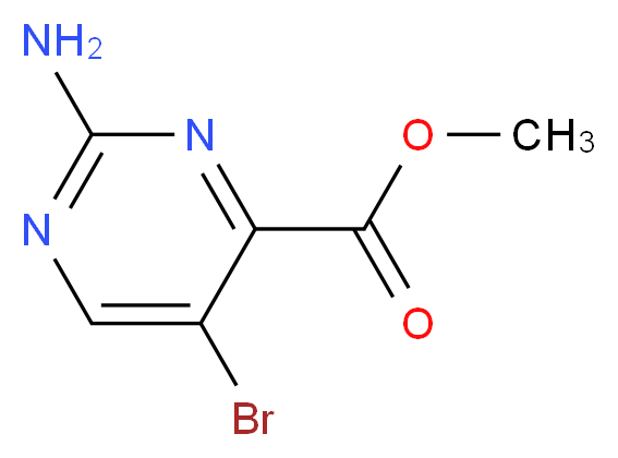 Methyl 2-amino-5-bromopyrimidine-4-carboxylate_分子结构_CAS_1034737-23-9)