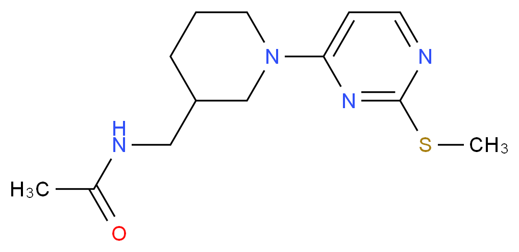 N-({1-[2-(methylthio)-4-pyrimidinyl]-3-piperidinyl}methyl)acetamide_分子结构_CAS_)