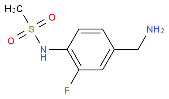 N-[4-(aminomethyl)-2-fluorophenyl]methanesulfonamide_分子结构_CAS_565448-36-4