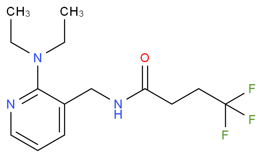 N-{[2-(diethylamino)-3-pyridinyl]methyl}-4,4,4-trifluorobutanamide_分子结构_CAS_)