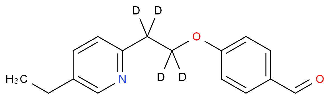 4-[2-(5-ethylpyridin-2-yl)(<sup>2</sup>H<sub>4</sub>)ethoxy]benzaldehyde_分子结构_CAS_1189479-80-8