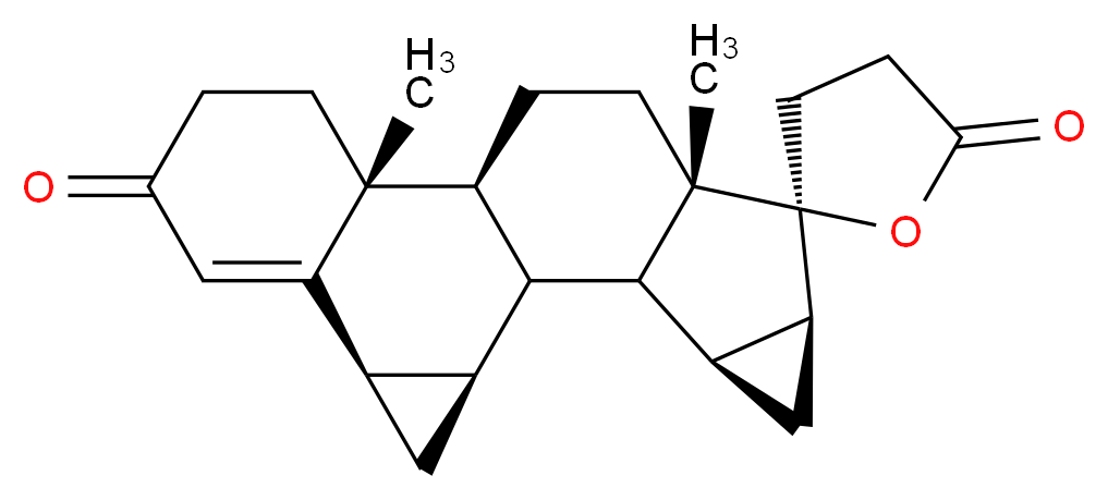 (1R,2R,4R,10R,11S,14S,15S,16S,18S,19S)-10,14-dimethylspiro[hexacyclo[9.8.0.0^{2,4}.0^{5,10}.0^{14,19}.0^{16,18}]nonadecane-15,2'-oxolan]-5-ene-5',7-dione_分子结构_CAS_67392-87-4