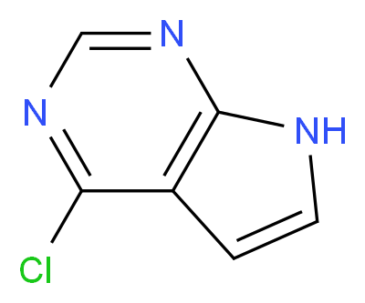 4-Chloro-7H-pyrrolo[2,3-d]pyrimidine_分子结构_CAS_3680-69-1)