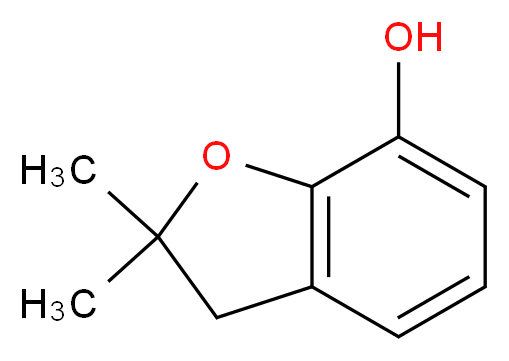 2,2-dimethyl-2,3-dihydro-1-benzofuran-7-ol_分子结构_CAS_1563-38-8