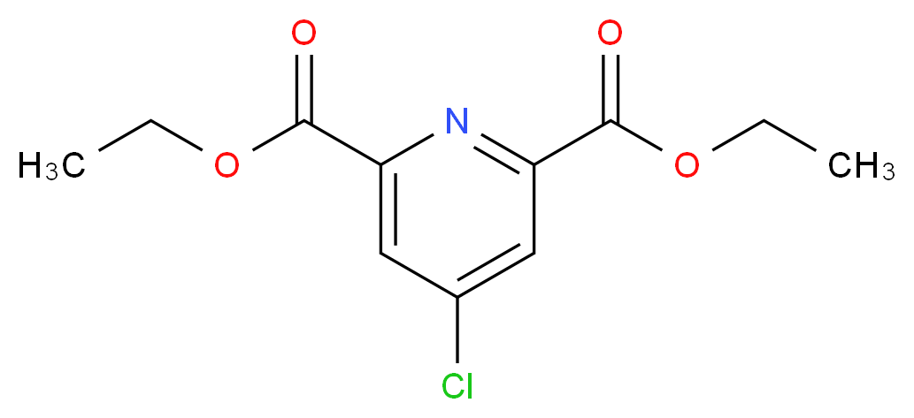 2,6-diethyl 4-chloropyridine-2,6-dicarboxylate_分子结构_CAS_53389-01-8