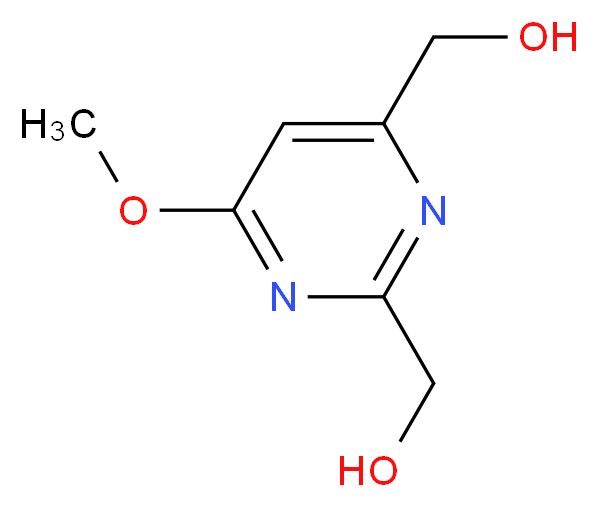 (6-MethoxypyriMidine-2,4-diyl)diMethanol_分子结构_CAS_1333222-16-4)