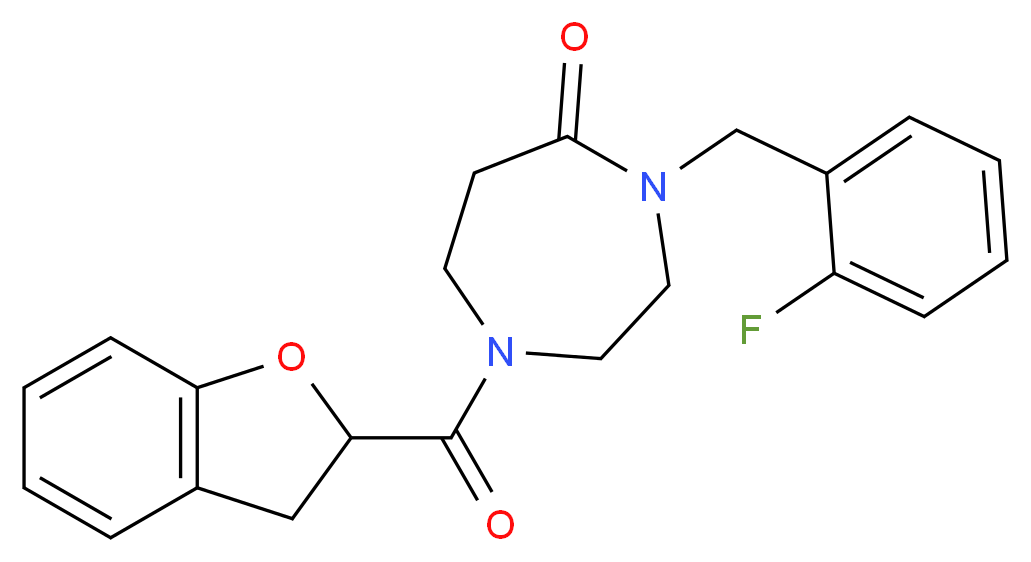1-(2,3-dihydro-1-benzofuran-2-ylcarbonyl)-4-(2-fluorobenzyl)-1,4-diazepan-5-one_分子结构_CAS_)