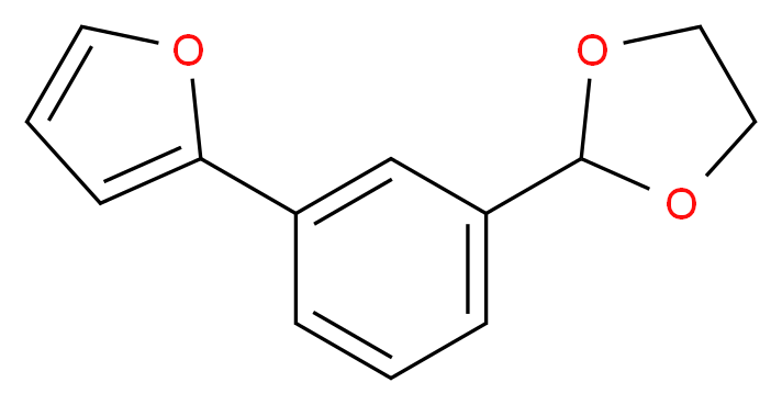 2-[3-(Fur-2-yl)phenyl]-1,3-dioxolane_分子结构_CAS_)